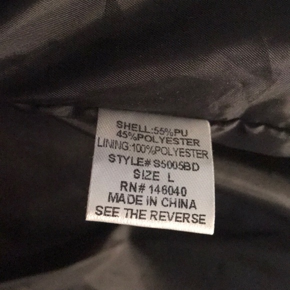 Sunset + Spring faux moto jacket with patches. - Picture 4 of 5